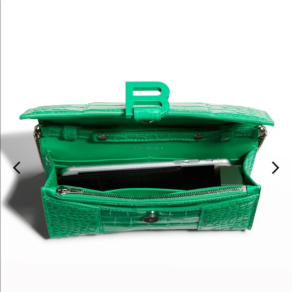 Balenciaga hourglass chain wallet crocodile embossed - Picture 5 of 12